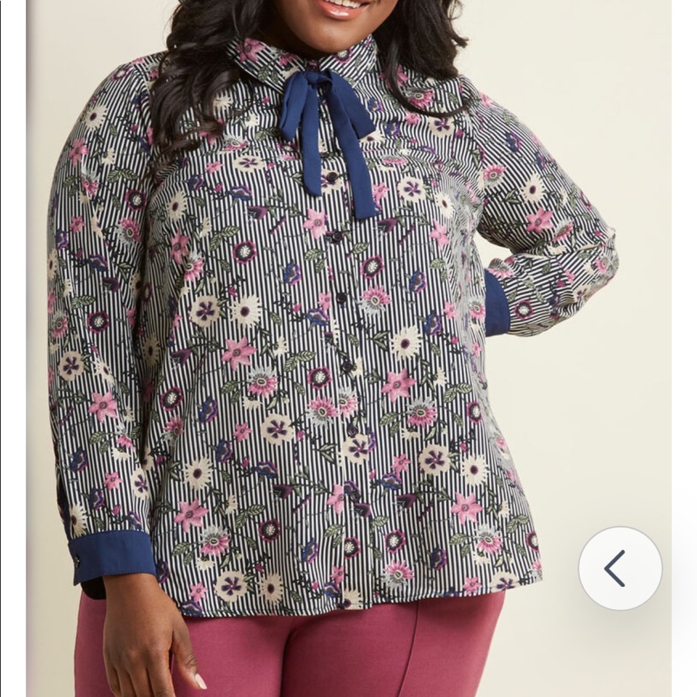 Modcloth floral blouse